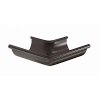 Угол желоба внешний 90 гр Aquasystem (Аквасистем) 90/125 PU RR 32 темно-коричневый