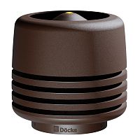 Docke Премиум Выход вентиляционный ИЗЛ-125/700 Колпак Тёмно-коричневый, (RR32)