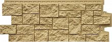 Фасадная панель Grand Line Classic Дикий камень (моноцвет) Песочный