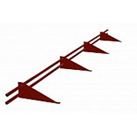 Снегозадержатель Русь трубчатый на 4-х опорах 3000 мм 3009