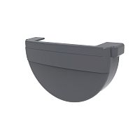 Заглушка желоба универсальная RUPLAST (РУПЛАСТ) Графит RAL 7024