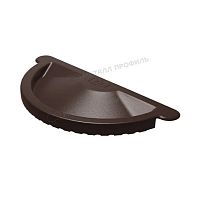 Заглушка желоба МЕТАЛЛ ПРОФИЛЬ Foramina PUR D125 Ral 8017