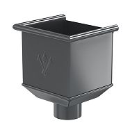 Воронка водосборная Aquasystem (Аквасистем) PU RAL 7024 (Серый) 90/125