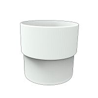 Муфта трубы RUPLAST (РУПЛАСТ) Белый RAL 9003