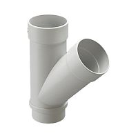 Тройник 45гр Docke Люкс 140/100 RAL 9003 пломбир