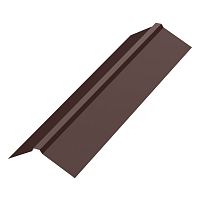Конек плоский AQUACLICK 160x30x160 L=2м SV41 сталь PE (Zn140) 0.5 мм (полиэстер) RAL8017