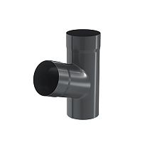 Тройник Aquasystem (Аквасистем) PU RAL 7024 (Серый) 90/125