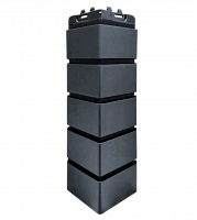 Наружный угол Grand Line Design Состаренный кирпич графит со швом RAL 9005