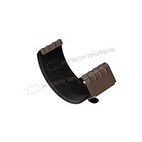Соединитель желоба D125 Foramina Freeze (FRZ_D-01-DarkBrown\DarkBrown-0.6)