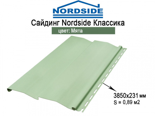 Сайдинг Nordside 3,85 мятный фото 5